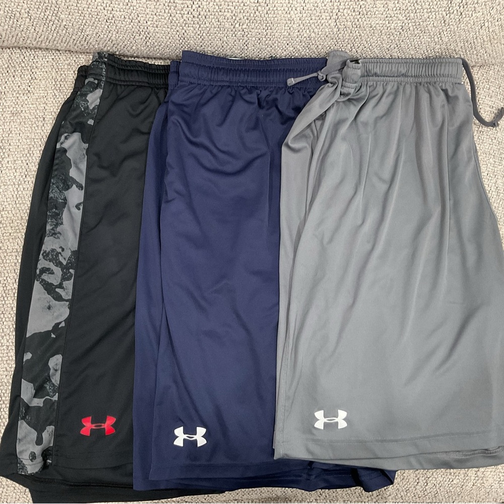 Under Armour Men's Athletic Shorts - Black, Navy, Gray